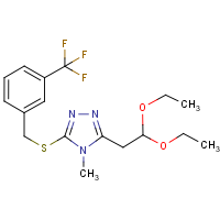 CAS:264256-43-1 | PC32616 | 3-(2,2-diethoxyethyl)-4-methyl-5-{[3-(trifluoromethyl)benzyl]thio}-4H-1,2,4-triazole