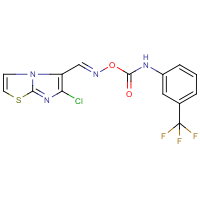 CAS:264884-20-0 | PC32623 | 6-chloro-5-{[({[3-(trifluoromethyl)anilino]carbonyl}oxy)imino]methyl}imidazo[2,1-b][1,3]thiazole