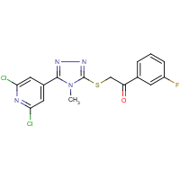 CAS: 680216-61-9 | PC32642 | 2-{[5-(2,6-dichloro-4-pyridyl)-4-methyl-4H-1,2,4-triazol-3-yl]thio}-1-(3-fluorophenyl)ethan-1-one