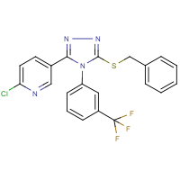 CAS: 680216-97-1 | PC32650 | 5-{5-(benzylthio)-4-[3-(trifluoromethyl)phenyl]-4H-1,2,4-triazol-3-yl}-2-chloropyridine
