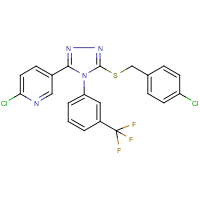 CAS:680216-98-2 | PC32651 | 2-chloro-5-{5-[(4-chlorobenzyl)thio]-4-[3-(trifluoromethyl)phenyl]-4H-1,2,4-triazol-3-yl}pyridine