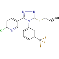 CAS:680217-00-9 | PC32653 | 2-chloro-5-{5-(prop-2-ynylthio)-4-[3-(trifluoromethyl)phenyl]-4H-1,2,4-triazol-3-yl}pyridine