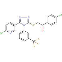 CAS:680217-02-1 | PC32655 | 1-(4-chlorophenyl)-2-({5-(6-chloro-3-pyridyl)-4-[3-(trifluoromethyl)phenyl]-4H-1,2,4-triazol-3-yl}th
