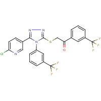 CAS: 680217-03-2 | PC32656 | 2-({5-(6-chloro-3-pyridyl)-4-[3-(trifluoromethyl)phenyl]-4H-1,2,4-triazol-3-yl}thio)-1-[3-(trifluoro