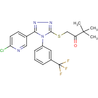 CAS:680217-04-3 | PC32657 | 1-({5-(6-chloro-3-pyridyl)-4-[3-(trifluoromethyl)phenyl]-4H-1,2,4-triazol-3-yl}thio)-3,3-dimethylbut