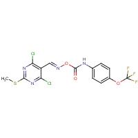 CAS:680217-34-9 | PC32668 | 4,6-dichloro-2-(methylthio)-5-{[({[4-(trifluoromethoxy)anilino]carbonyl}oxy)imino]methyl}pyrimidine
