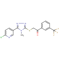 CAS:680217-47-4 | PC32674 | 2-{[5-(6-chloro-3-pyridyl)-4-methyl-4H-1,2,4-triazol-3-yl]thio}-1-[3-(trifluoromethyl)phenyl]ethan-1-one