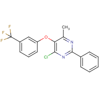 CAS:680217-69-0 | PC32678 | 4-Chloro-6-methyl-2-phenyl-5-[3-(trifluoromethyl)phenoxy]pyrimidine