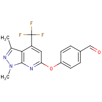 CAS:1031928-98-9 | PC3272 | 4-{[1,3-Dimethyl-4-(trifluoromethyl)-1H-pyrazolo[3,4-b]pyridin-6-yl]oxy}benzaldehyde