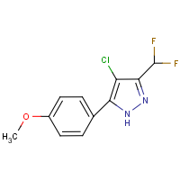 CAS:1029635-77-5 | PC3393 | 4-Chloro-3-difluoromethyl-5-(4-methoxyphenyl)pyrazole