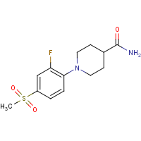 CAS: 914637-63-1 | PC3509 | 1-[2-Fluoro-4-(methylsulphonyl)phenyl]piperidine-4-carboxamide