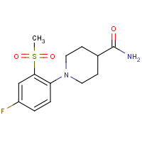 CAS:914637-65-3 | PC3511 | 1-[4-Fluoro-2-(methylsulphonyl)phenyl]piperidine-4-carboxamide