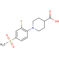 CAS: 914637-69-7 | PC3514 | 1-[2-Fluoro-4-(methylsulphonyl)phenyl]piperidine-4-carboxylic acid