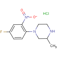 CAS:1185298-63-8 | PC3525 | 1-(4-Fluoro-2-nitrophenyl)-3-methylpiperazine hydrochloride