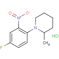 CAS:1185302-60-6 | PC3526 | 1-(4-Fluoro-2-nitrophenyl)-2-methylpiperidine hydrochloride