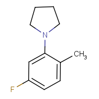 CAS:1000339-32-1 | PC3654 | 1-(5-Fluoro-2-methylphenyl)pyrrolidine