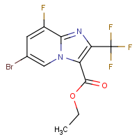 CAS:2379918-57-5 | PC37855 | Ethyl 6-bromo-8-fluoro-2-(trifluoromethyl)imidazo[1,2-a]pyridine-3-carboxylate