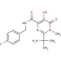 CAS:518048-03-8 | PC400516 | 2-(2-Aminoprop-2-yl)-N-(4-fluorobenzyl)-5-hydroxy-1-methyl-6-oxo-1,6-dihydropyrimidine-4-carboxamide