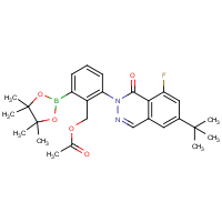CAS:1242156-76-8 | PC400577 | 2-(6-(tert-Butyl)-8-fluoro-1-oxophthalazin-2(1H)-yl)-6-(4,4,5,5-tetramethyl-1,3,2-dioxaborolan-2-yl)benzyl acetate