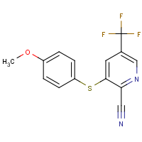 CAS:1449117-53-6 | PC401067 | 2-Cyano-3-(4-methoxyphenylsulfanyl)-5-(trifluoromethyl)pyridine