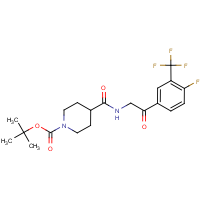 CAS:1082949-99-2 | PC402120 | tert-Butyl 4-((2-(4-fluoro-3-(trifluoromethyl)phenyl)-2-oxoethyl)carbamoyl)piperidine-1-carboxylate