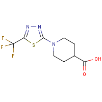 CAS:950603-35-7 | PC4031 | 1-[5-(Trifluoromethyl)-1,3,4-thiadiazol-2-yl]piperidine-4-carboxylic acid