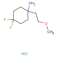 CAS: 1389313-49-8 | PC403134 | 4,4-Difluoro-1-(2-methoxyethyl)cyclohexan-1-amine hydrochloride