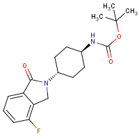 CAS: | PC403191 | tert-Butyl [trans-4-(4-fluoro-1-oxo-1,3-dihydro-2H-isoindol-2-yl)cyclohexyl]carbamate