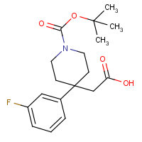 CAS: 644982-65-0 | PC403216 | 2-[1-(tert-Butoxycarbonyl)-4-(3-fluorophenyl)piperidin-4-yl]acetic acid