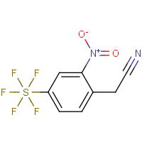 CAS: 1309569-40-1 | PC405563 | (2-Nitro-4-(pentafluorosulfanyl)phenyl)acetonitrile