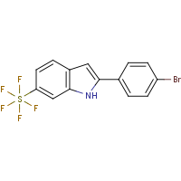 CAS:1394319-71-1 | PC405584 | 2-(4-Bromophenyl)-6-pentafluorosulfanyl-1H-indole