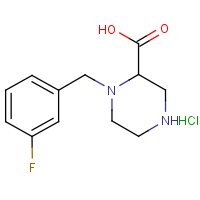 CAS: 1289384-73-1 | PC408322 | 1-(3-Fluoro-benzyl)-piperazine-2-carboxylic acid hydrochloride