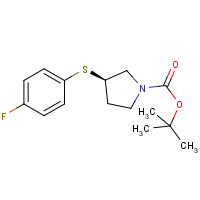 CAS:1289585-20-1 | PC408329 | (R)-3-(4-Fluoro-phenylsulfanyl)-pyrrolidine-1-carboxylic acid tert-butyl ester