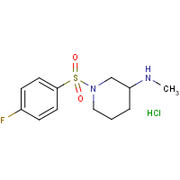 CAS: 1353972-68-5 | PC408365 | [1-(4-Fluoro-benzenesulfonyl)-piperidin-3-yl]-methyl-amine hydrochloride