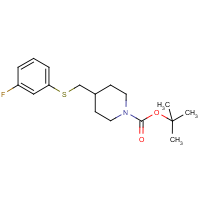 CAS:1353981-05-1 | PC408375 | 4-(3-Fluoro-phenylsulfanylmethyl)-piperidine-1-carboxylic acid tert-butyl ester
