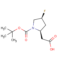 CAS:441716-22-9 | PC409058 | [(2R,4S)-4-Fluoropyrrolidin-2-yl]acetic acid, N-BOC protected