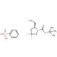CAS: 1427175-13-0 | PC409061 | N-t-BOC-4,4-Difluoro-(2S)-aminomethylpyrrolidine benzensulfonate