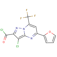 CAS:524036-10-0 | PC410002 | 3-Chloro-5-(furan-2-yl)-7-(trifluoromethyl)pyrazolo[1,5-a]pyrimidine-2-carbonyl chloride