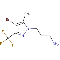 CAS:  | PC410004 | 3-[4-Bromo-5-methyl-3-(trifluoromethyl)-1H-pyrazol-1-yl]propan-1-amine