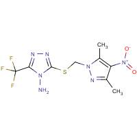 CAS: | PC410021 | 3-{[(3,5-Dimethyl-4-nitro-1H-pyrazol-1-yl)methyl]sulfanyl}-5-(trifluoromethyl)-4H-1,2,4-triazol-4-am