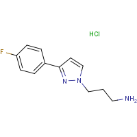 CAS:  | PC410038 | 3-[3-(4-Fluorophenyl)-1H-pyrazol-1-yl]propan-1-amine hydrochloride