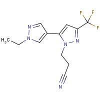 CAS:  | PC410044 | 3-[1'-Ethyl-5-(trifluoromethyl)-1'H,2H-3,4'-bipyrazol-2-yl]propanenitrile