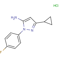 CAS: | PC410063 | 3-Cyclopropyl-1-(4-fluorophenyl)-1H-pyrazol-5-amine hydrochloride