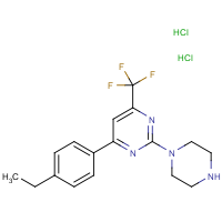 CAS: | PC410120 | 4-(4-Ethylphenyl)-2-(piperazin-1-yl)-6-(trifluoromethyl)pyrimidine dihydrochloride