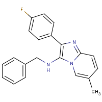CAS: | PC410205 | N-Benzyl-2-(4-fluorophenyl)-6-methylimidazo[1,2-a]pyridin-3-amine