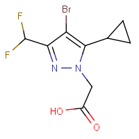 CAS: 1001500-11-3 | PC410260 | [4-Bromo-5-cyclopropyl-3-(difluoromethyl)-1H-pyrazol-1-yl]acetic acid