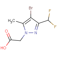 CAS:1001518-81-5 | PC410267 | [4-Bromo-3-(difluoromethyl)-5-methyl-1H-pyrazol-1-yl]acetic acid