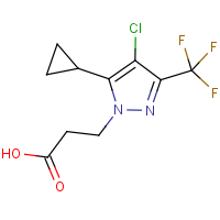 CAS:1001518-95-1 | PC410281 | 3-[4-Chloro-5-cyclopropyl-3-(trifluoromethyl)-1H-pyrazol-1-yl]propanoic acid