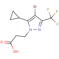 CAS:1001518-96-2 | PC410282 | 3-[4-Bromo-5-cyclopropyl-3-(trifluoromethyl)-1H-pyrazol-1-yl]propanoic acid