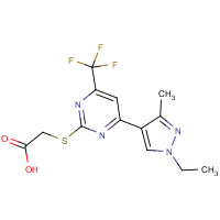 CAS: 1001560-16-2 | PC410294 | {[4-(1-Ethyl-3-methyl-1H-pyrazol-4-yl)-6-(trifluoromethyl)pyrimidin-2-yl]sulfanyl}acetic acid